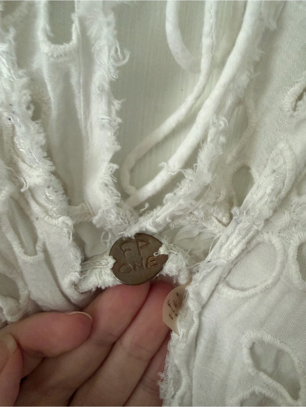 Free People White Eyelet Boho Dress - Picture 2 of 4